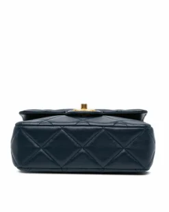 Cross-Body Bags*Chanel Preloved Mini Square Quilted Lambskin Crossbody with Gold Chain and CC Blue