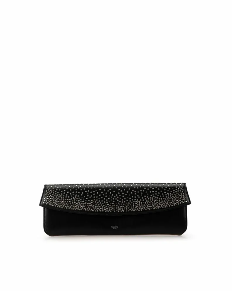Clutch Bags*Celine Preloved Mini Studded Clutch in Black