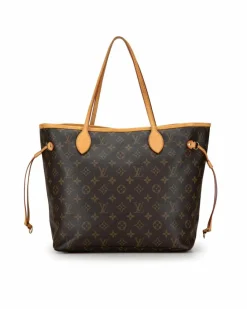 Tote Bags*Louis Vuitton Preloved Monogram Canvas Tote with Vachetta Leather Trim and Interior Brown