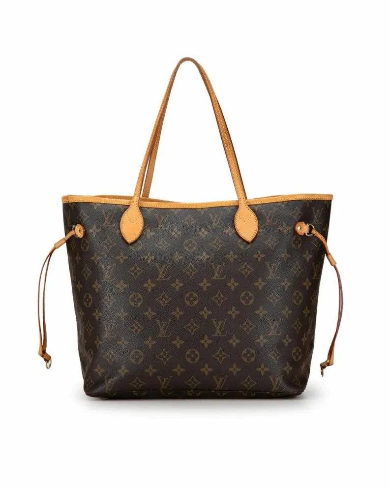 Tote Bags*Louis Vuitton Preloved Monogram Canvas Tote with Vachetta Leather Trim and Interior Brown