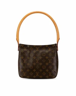 Shoulder Bags*Louis Vuitton Preloved Monogram Canvas Pochette Shoulder Bag Brown