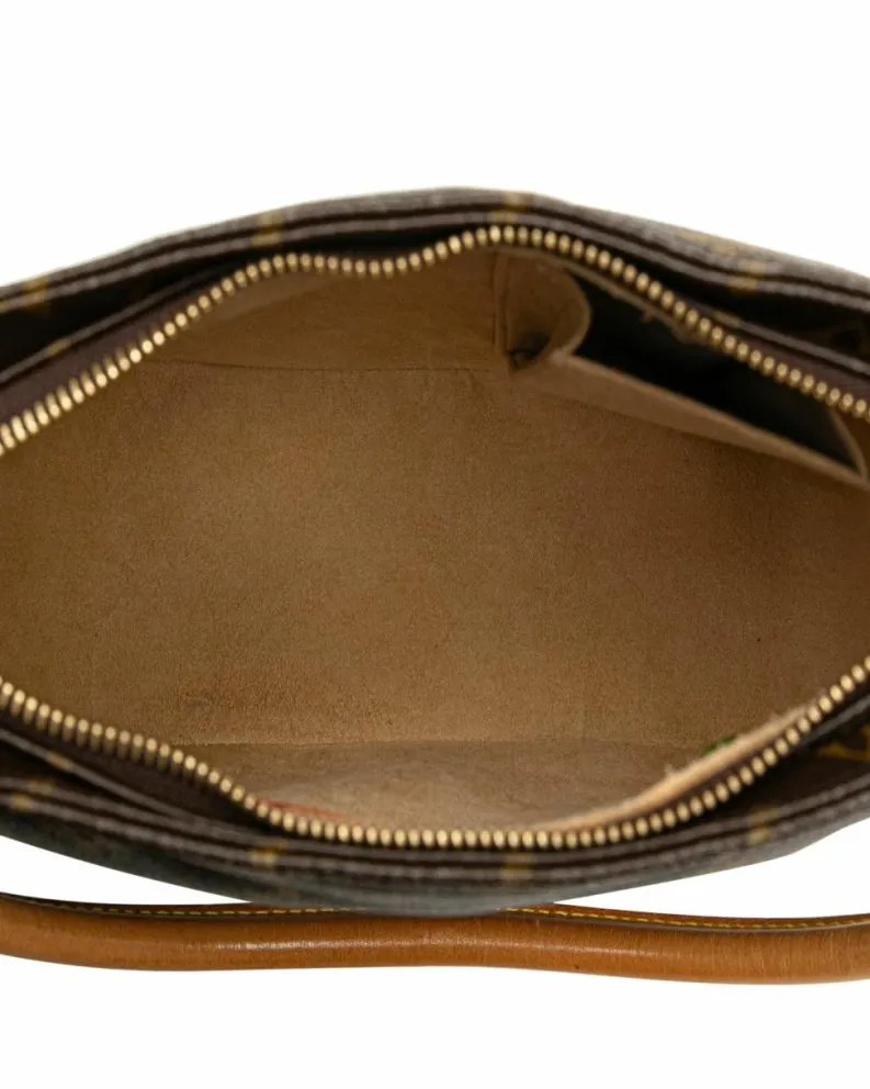 Shoulder Bags*Louis Vuitton Preloved Monogram Canvas Pochette Shoulder Bag Brown