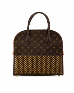 Tote Bags*Louis Vuitton Preloved Monogram Canvas and Pony Hair Iconoclast Tote with Leather Brown