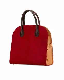 Tote Bags*Louis Vuitton Preloved Monogram Canvas and Pony Hair Iconoclast Tote with Leather Brown