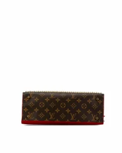 Tote Bags*Louis Vuitton Preloved Monogram Canvas and Pony Hair Iconoclast Tote with Leather Brown