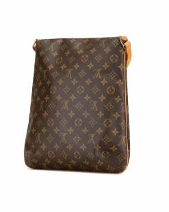 Shoulder Bags*Louis Vuitton Preloved Monogram Canvas Musette Salsa Shoulder Bag with Adjustable Brown