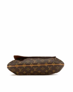 Shoulder Bags*Louis Vuitton Preloved Monogram Canvas Musette Salsa Shoulder Bag with Adjustable Brown