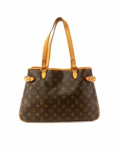 Shoulder Bags*Louis Vuitton Preloved Monogram Canvas Shoulder Bag with Leather Trim and Interior Brown