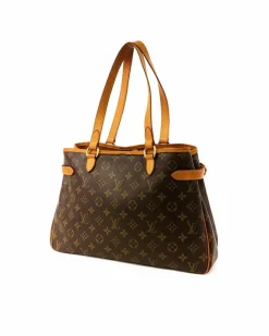 Shoulder Bags*Louis Vuitton Preloved Monogram Canvas Shoulder Bag with Leather Trim and Interior Brown