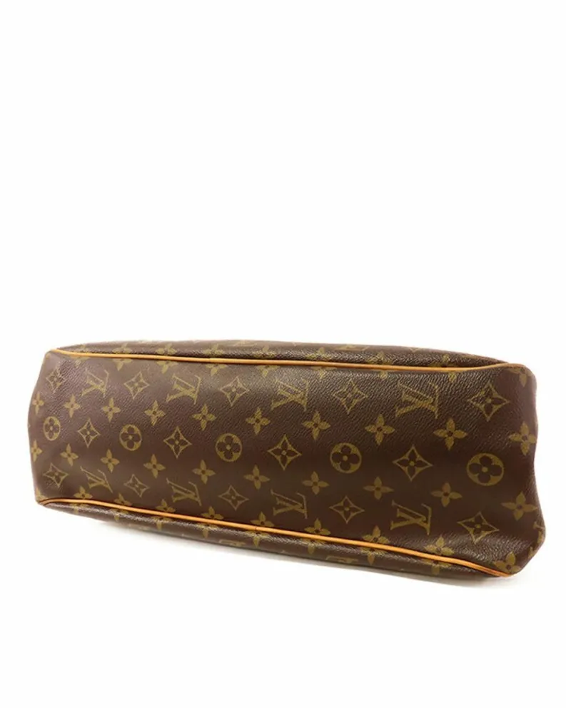 Shoulder Bags*Louis Vuitton Preloved Monogram Canvas Shoulder Bag with Leather Trim and Interior Brown