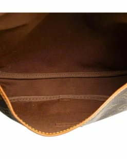 Shoulder Bags*Louis Vuitton Preloved Monogram Canvas Shoulder Bag with Vachetta Leather Trim Brown