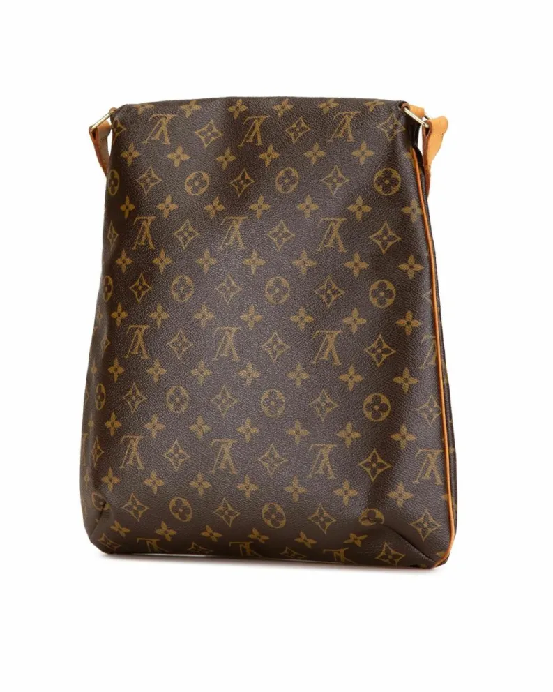 Shoulder Bags*Louis Vuitton Preloved Monogram Canvas Shoulder Bag with Adjustable Strap and Brown