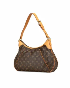 Shoulder Bags*Louis Vuitton Preloved Monogram Canvas Shoulder Bag with Vachetta Leather Trim Brown