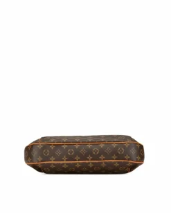 Shoulder Bags*Louis Vuitton Preloved Monogram Canvas Shoulder Bag with Vachetta Leather Trim Brown
