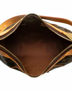 Shoulder Bags*Louis Vuitton Preloved Monogram Canvas Shoulder Bag with Vachetta Leather Trim Brown