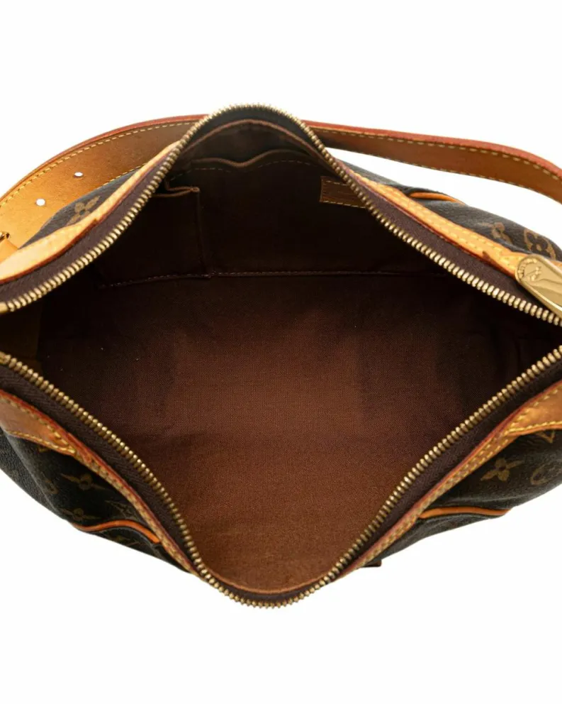 Shoulder Bags*Louis Vuitton Preloved Monogram Canvas Shoulder Bag with Vachetta Leather Trim Brown