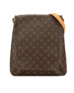 Shoulder Bags*Louis Vuitton Preloved Monogram Musette Salsa Shoulder Bag with Vachetta Leather Brown