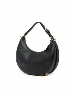 Shoulder Bags*Fendi Preloved Moon Bag Leather Hobo Handbag Authentic Half Moon Black