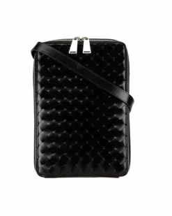 Cross-Body Bags*Bottega Veneta Preloved Nappa Leather Intrecciato Zip Around Crossbody Bag Black