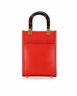 Tote Bags*Fendi Preloved Peekaboo ISeeU Mini Tote Bag Leather WACXGIXHCS8LV900 Red
