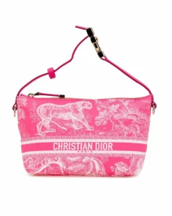 Cross-Body Bags*Dior Preloved Toile de Jouy Print Crossbody Bag Christian Printed Pink