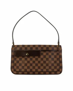 Shoulder Bags*Louis Vuitton Preloved Pochette Accessoires Damier Canvas Shoulder Bag Brown