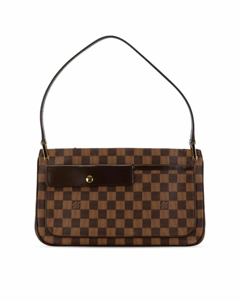 Shoulder Bags*Louis Vuitton Preloved Pochette Accessoires Damier Canvas Shoulder Bag Brown