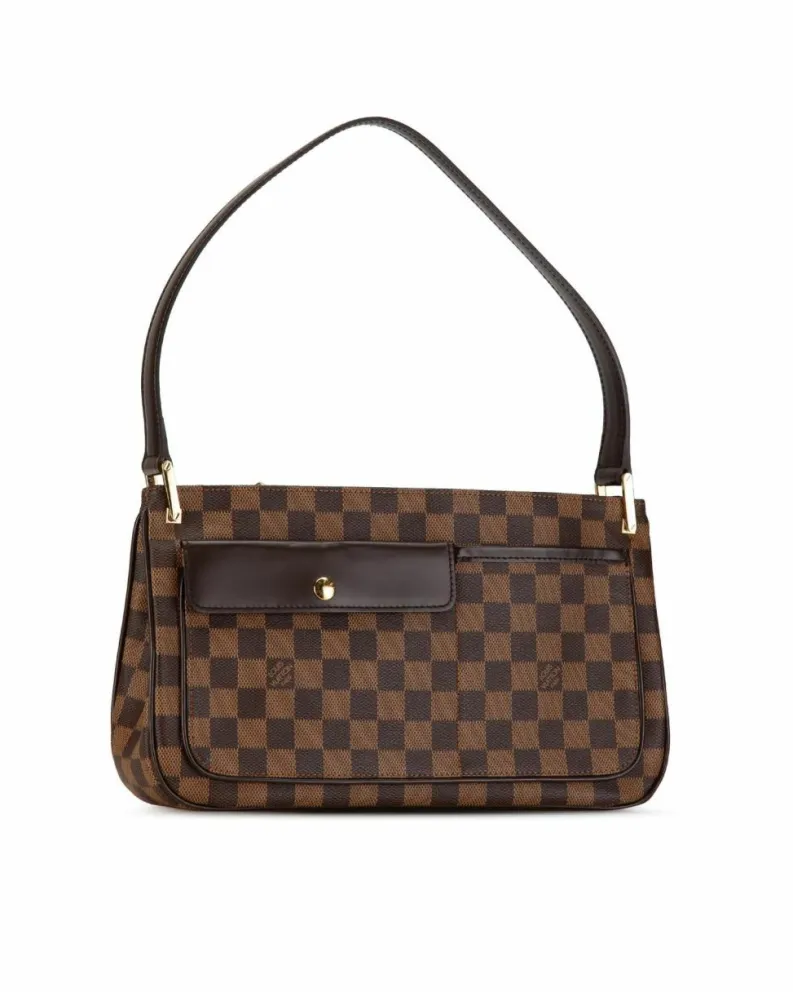 Shoulder Bags*Louis Vuitton Preloved Pochette Accessoires Damier Canvas Shoulder Bag Brown