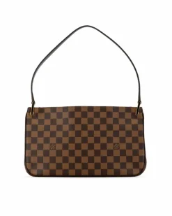 Shoulder Bags*Louis Vuitton Preloved Pochette Accessoires Damier Canvas Shoulder Bag Brown