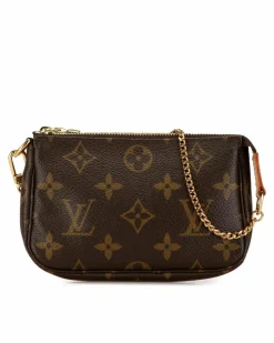 Cross-Body Bags*Louis Vuitton Preloved Pochette Accessoires Monogram Canvas Crossbody Bag M69879 Brown