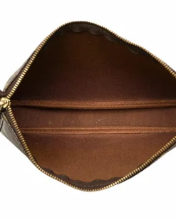 Shoulder Bags*Louis Vuitton Preloved Pochette Accessoires Monogram Coated Canvas Shoulder Bag Brown