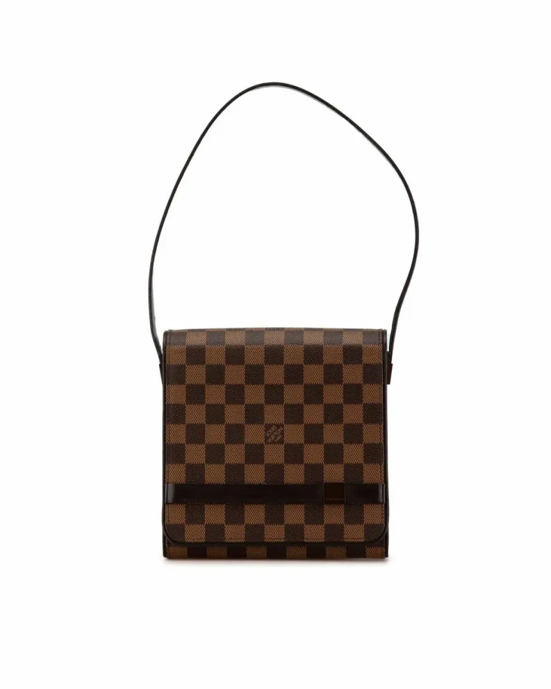 Shoulder Bags*Louis Vuitton Preloved Pochette Accessoires Damier Ebene Canvas Shoulder Bag Brown