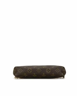 Shoulder Bags*Louis Vuitton Preloved Pochette Accessoires Monogram Coated Canvas Shoulder Brown
