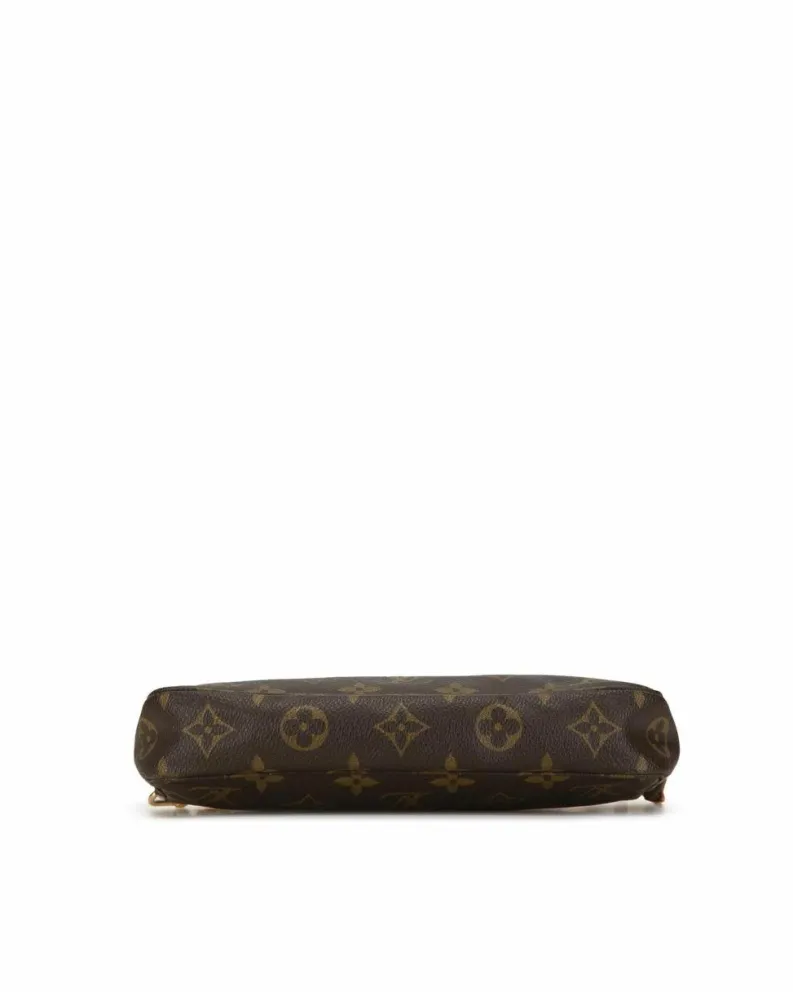 Shoulder Bags*Louis Vuitton Preloved Pochette Accessoires Monogram Coated Canvas Shoulder Brown