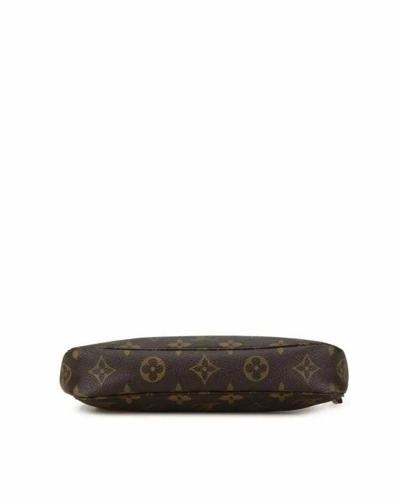 Shoulder Bags*Louis Vuitton Preloved Pochette Accessoires Monogram Canvas Shoulder Bag Brown