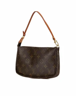 Cross-Body Bags*Louis Vuitton Preloved Pochette Felicie Monogram Canvas Shoulder Bag Authentic Brown