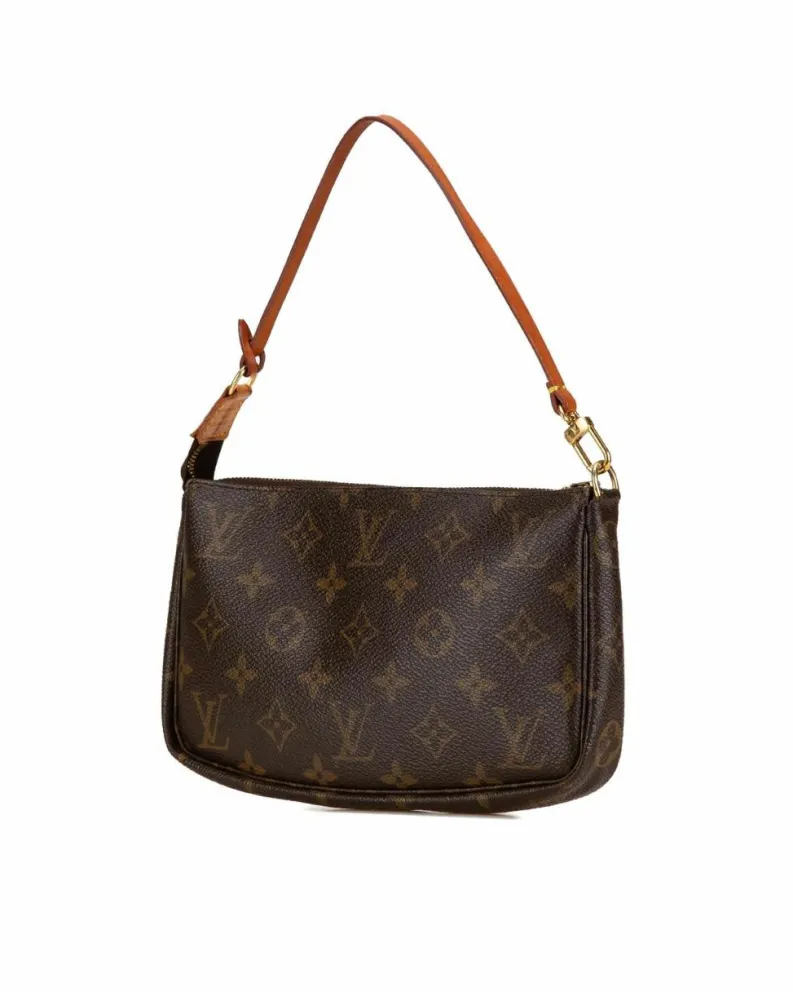 Cross-Body Bags*Louis Vuitton Preloved Pochette Felicie Monogram Canvas Shoulder Bag Authentic Brown
