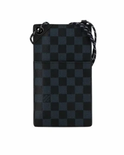 Cross-Body Bags*Louis Vuitton Preloved Pochette Jour Damier Graphite Crossbody Bag Blue