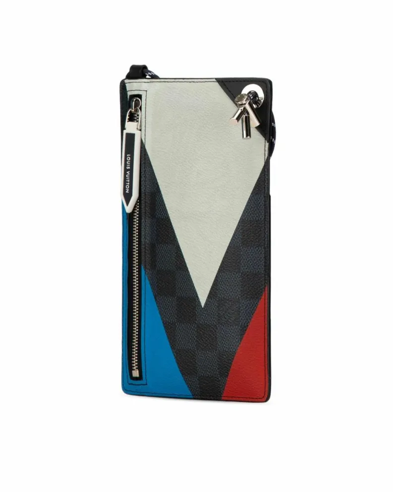 Cross-Body Bags*Louis Vuitton Preloved Pochette Jour Damier Graphite Crossbody Bag Blue
