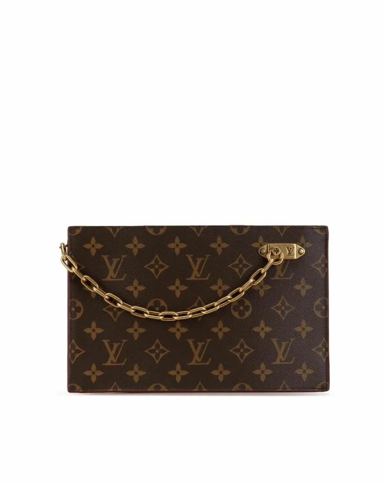 Clutch Bags*Louis Vuitton Preloved Pochette Metis Monogram Clutch Bag F0ARSM131Q85DB89 Brown