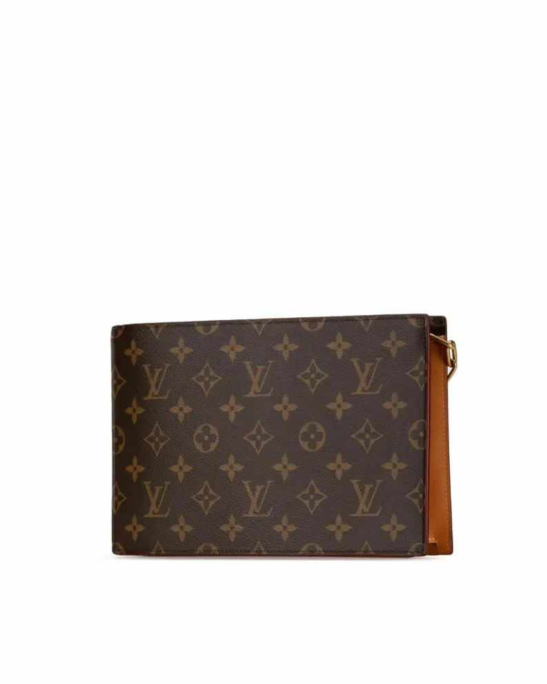 Clutch Bags*Louis Vuitton Preloved Pochette Metis Monogram Clutch Bag F0ARSM131Q85DB89 Brown