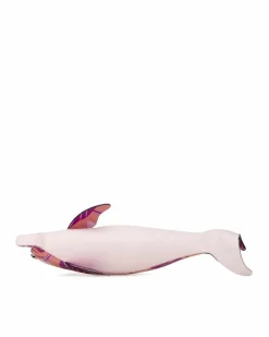Cross-Body Bags*LOEWE Preloved Printed Dolphin Crossbody Bag with Adjustable Strap and Top Pink