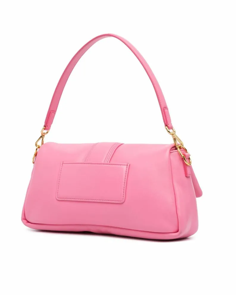 Shoulder Bags*Jacquemus Preloved Puffed Lambskin Leather Satchel with Detachable Handle and Pink