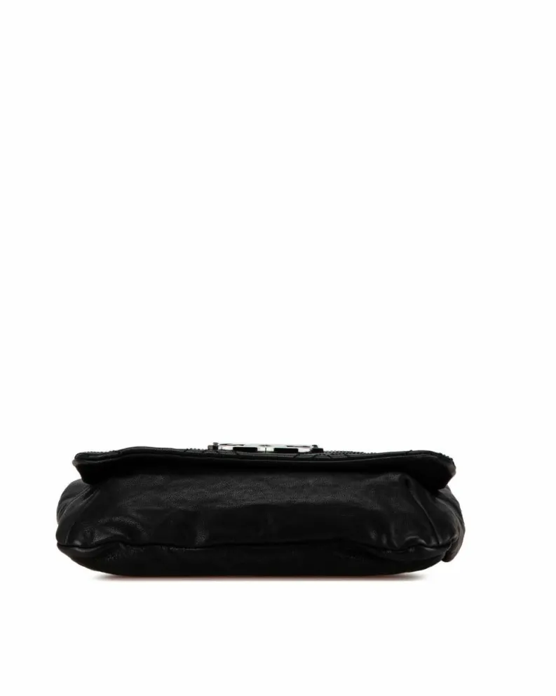 Cross-Body Bags*Chanel Preloved Quilted Calfskin Double Stitch Crossbody with Leather Woven Black