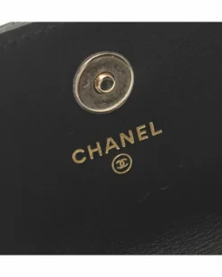 Clutch Bags*Chanel Preloved Quilted Calfskin Clutch with Faux Pearl Strap and Chain Black
