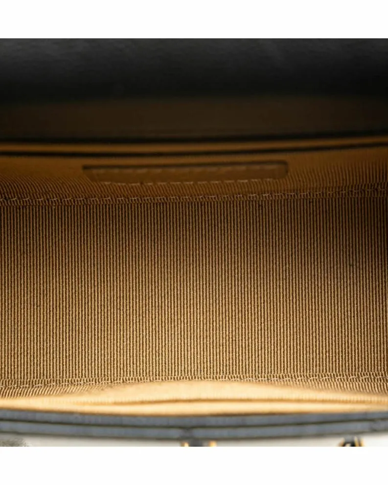 Clutch Bags*Chanel Preloved Quilted Goatskin Leather Clutch with Faux Pearl Detail and Black