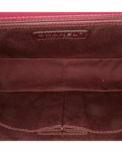 Shoulder Bags*Chanel Preloved Quilted Lambskin Leather Shoulder Bag with Chain Straps and Red