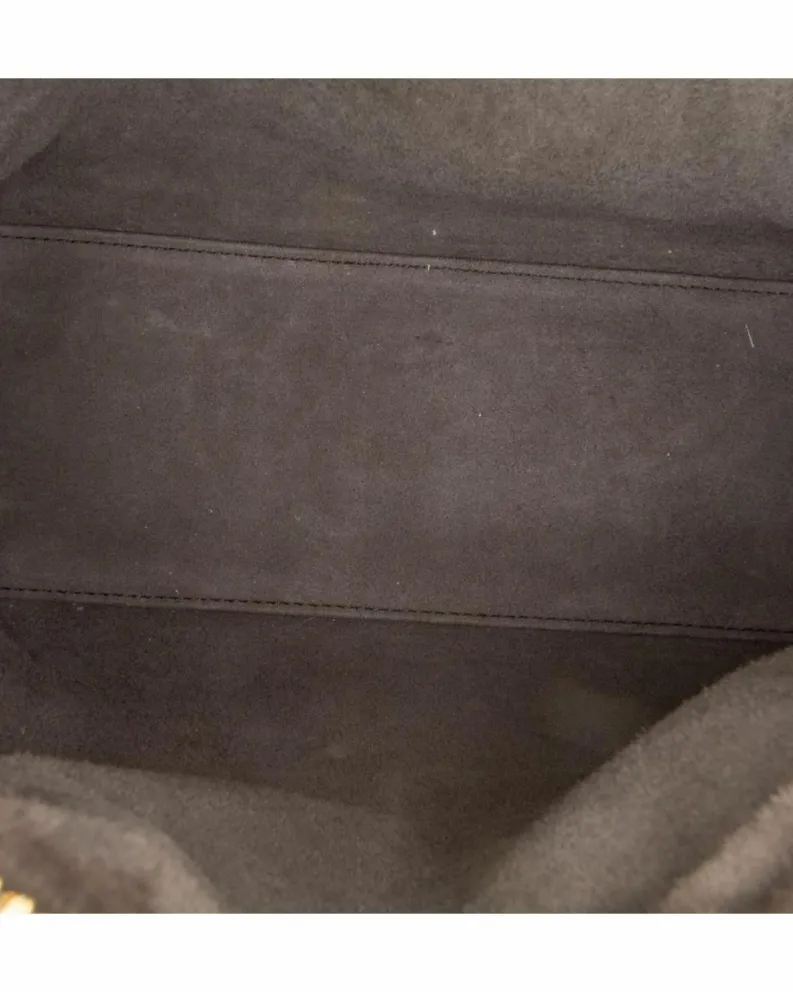 Tote Bags*Dior Preloved Quilted Lambskin Leather Tote with Detachable Strap Silver