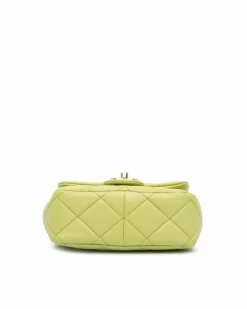 Cross-Body Bags*Chanel Preloved Quilted Lambskin Chain Top Handle Crossbody Bag Green