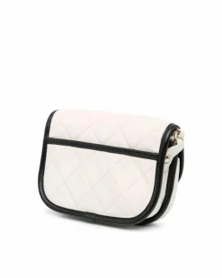 Cross-Body Bags*Chanel Preloved Quilted Leather Crossbody Messenger with Chain Strap and CC White